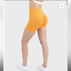 Power Gym small orange scrunch shorts